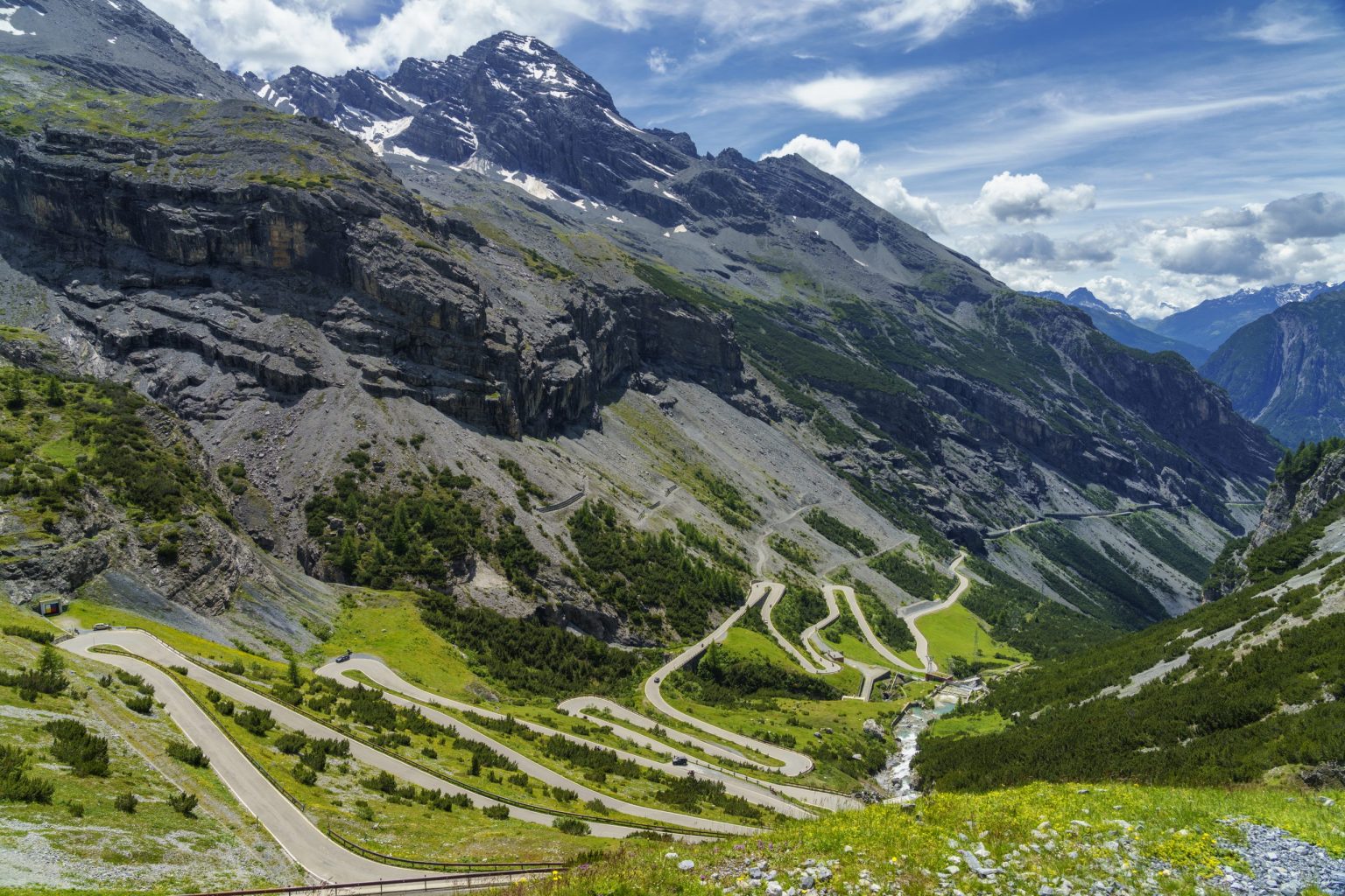 Hairpins of the Stelvio Pass (SS38), Italian Alps