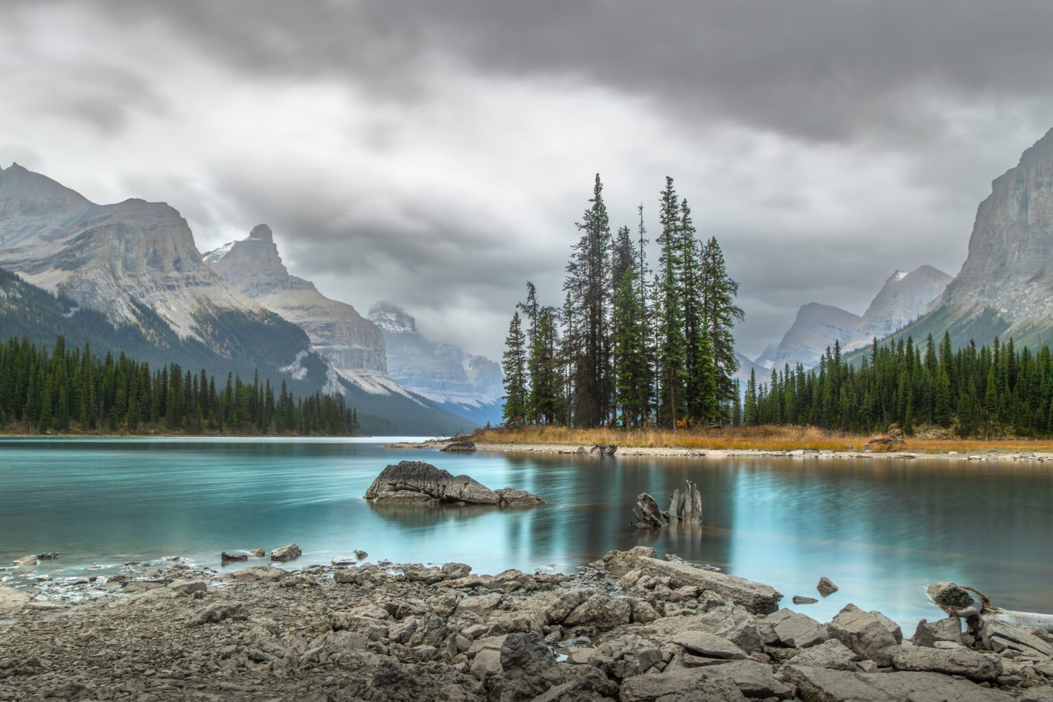Spirit Island on Maligne Lake, Jasper