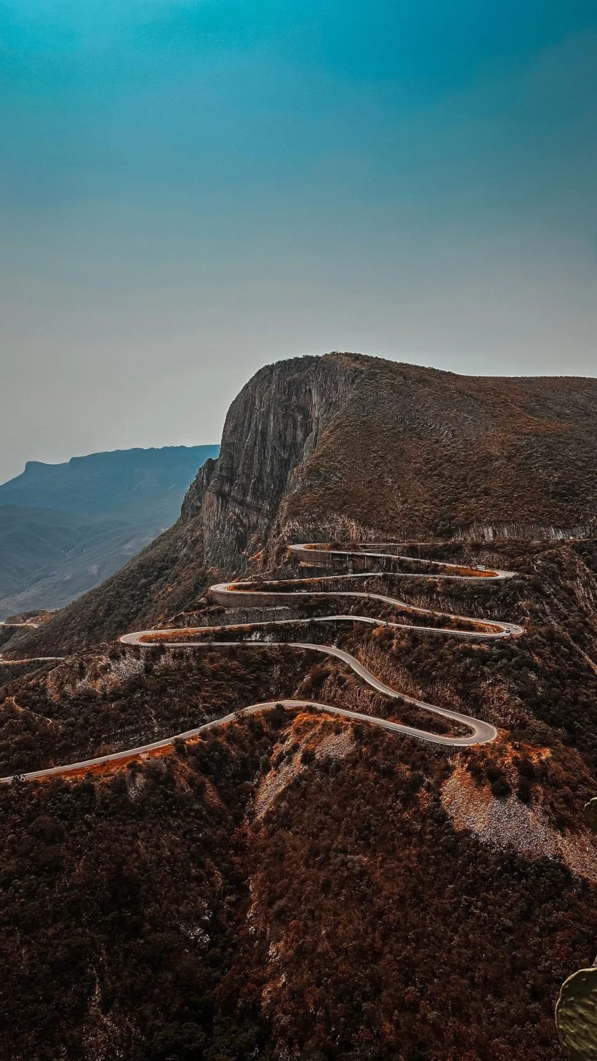 Hairpin bends of the Leba Pass, Angola