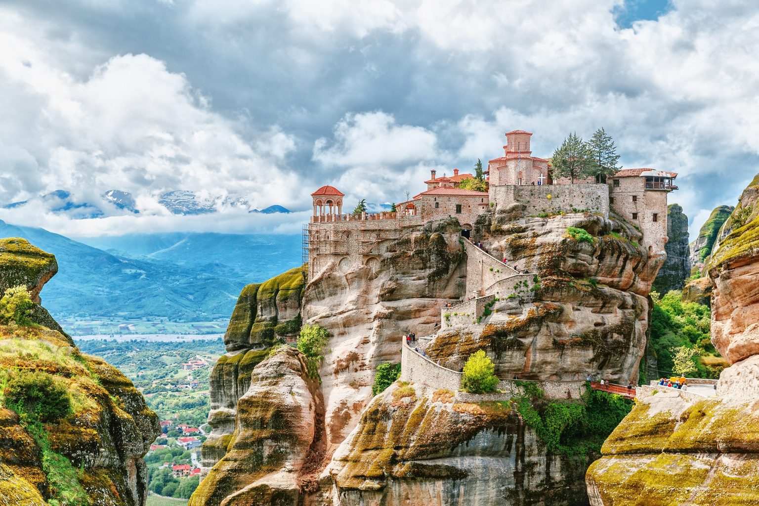 Monasteries on the rock pillars of Meteora, Greece