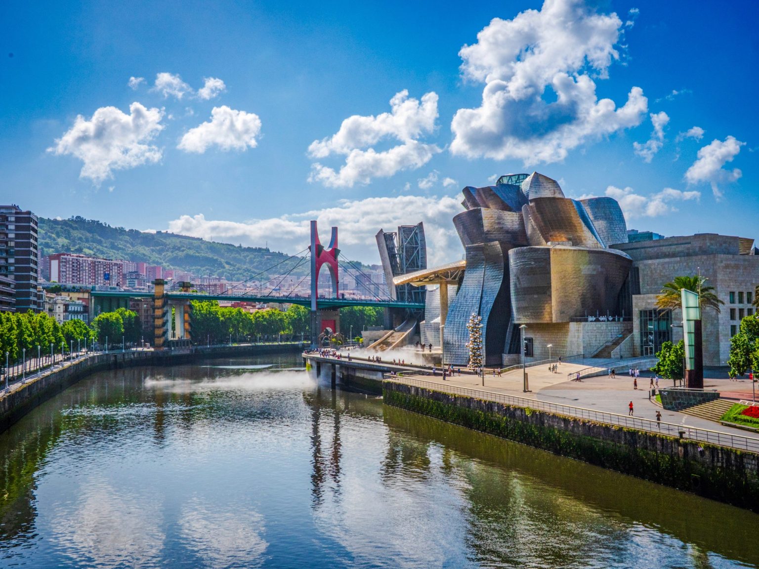 Guggenheim Museum on the Nervion river in Bilbao