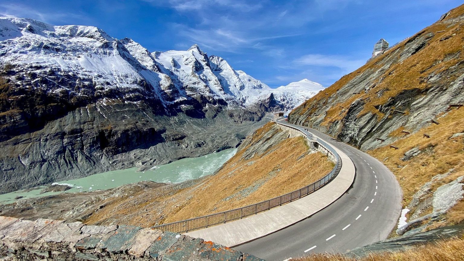 The Grossglockner High Alpine Road below snow-covered peaks