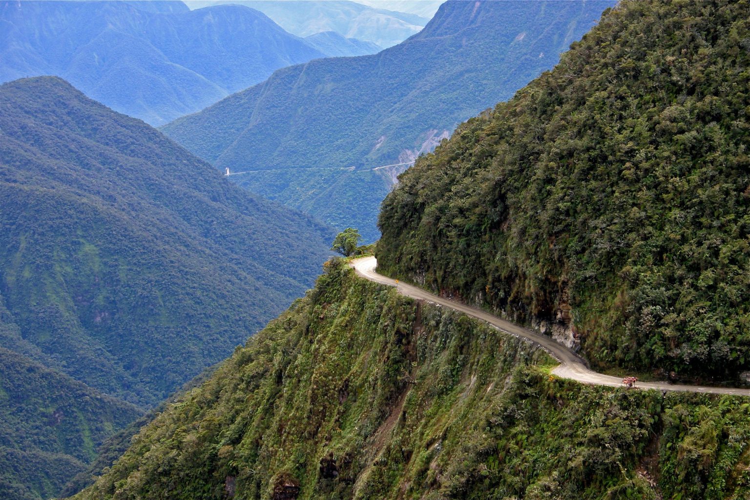The Death Road down to Coroico