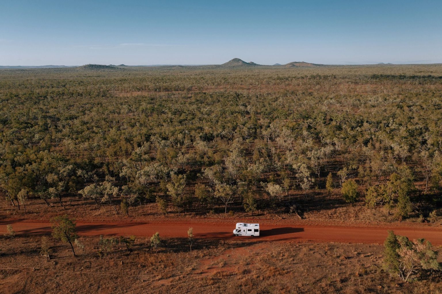 A Britz campervan at Mount Surprise, Queensland
