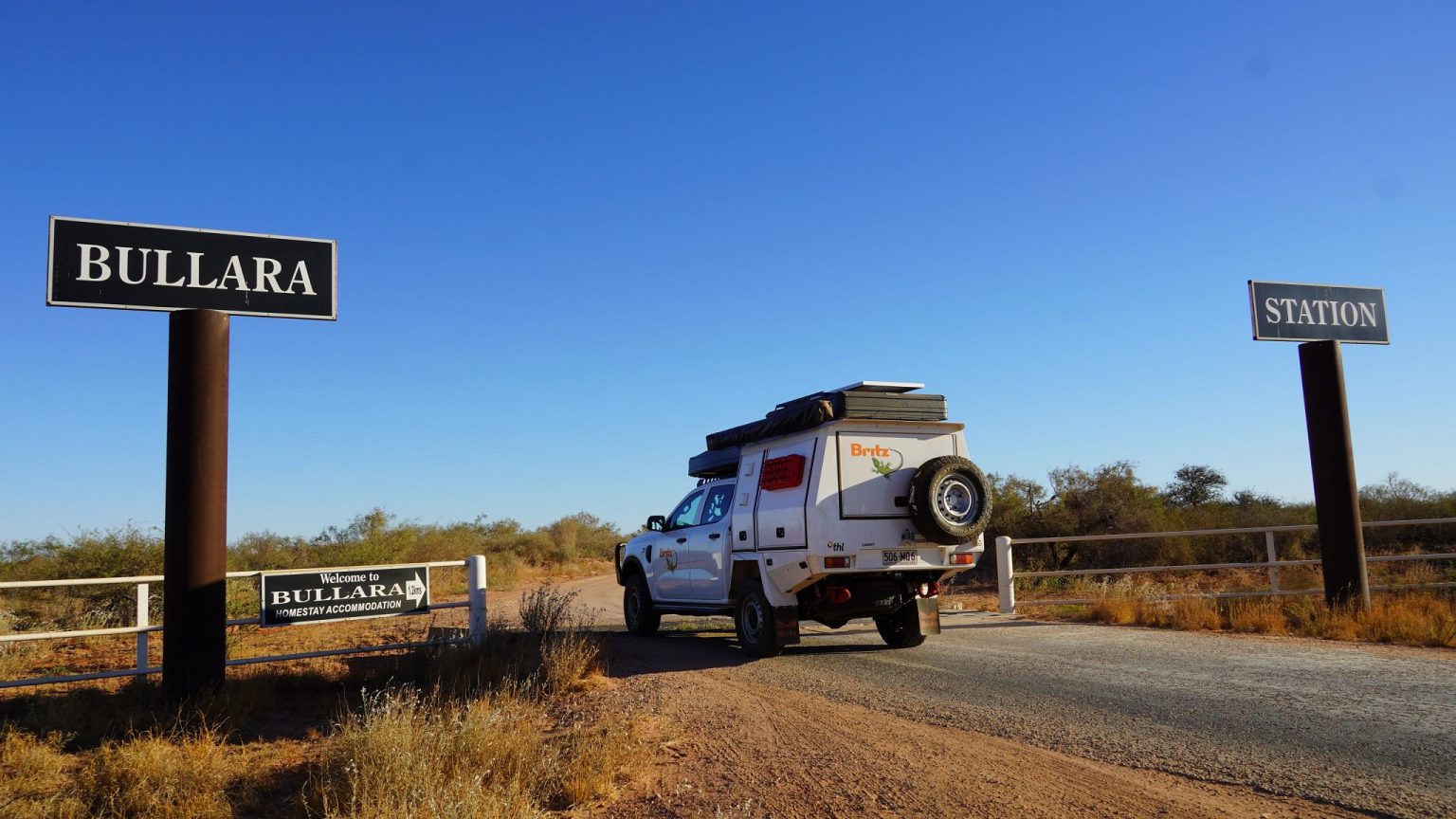 A Britz Warrior 4WD at Bullara Station, Western Australia