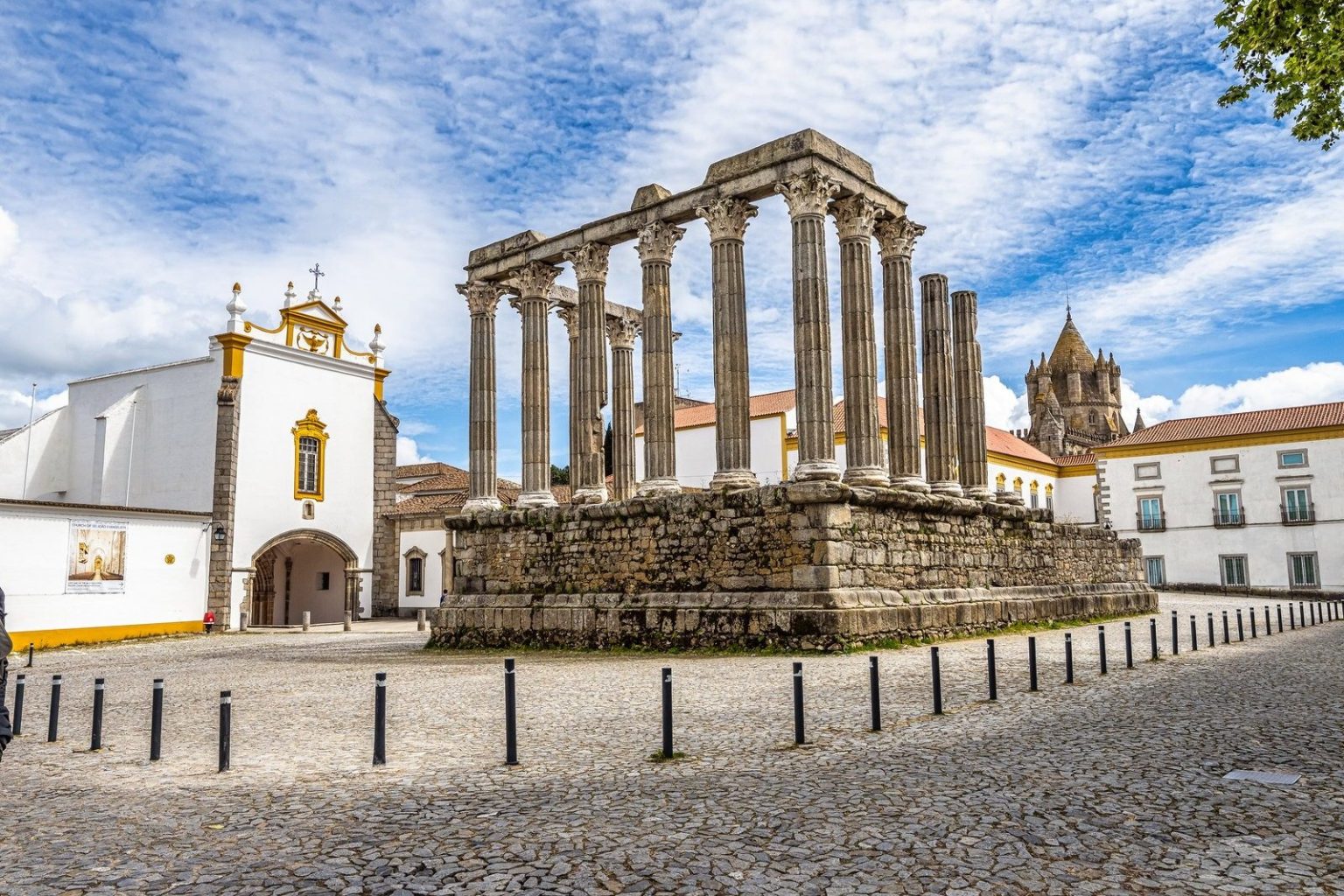Roman Temple in Évora, Alentejo, Portugal