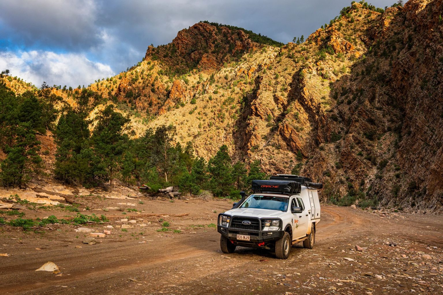 A Britz Warrior 4WD at Flinders Ranges National Park, South Australia