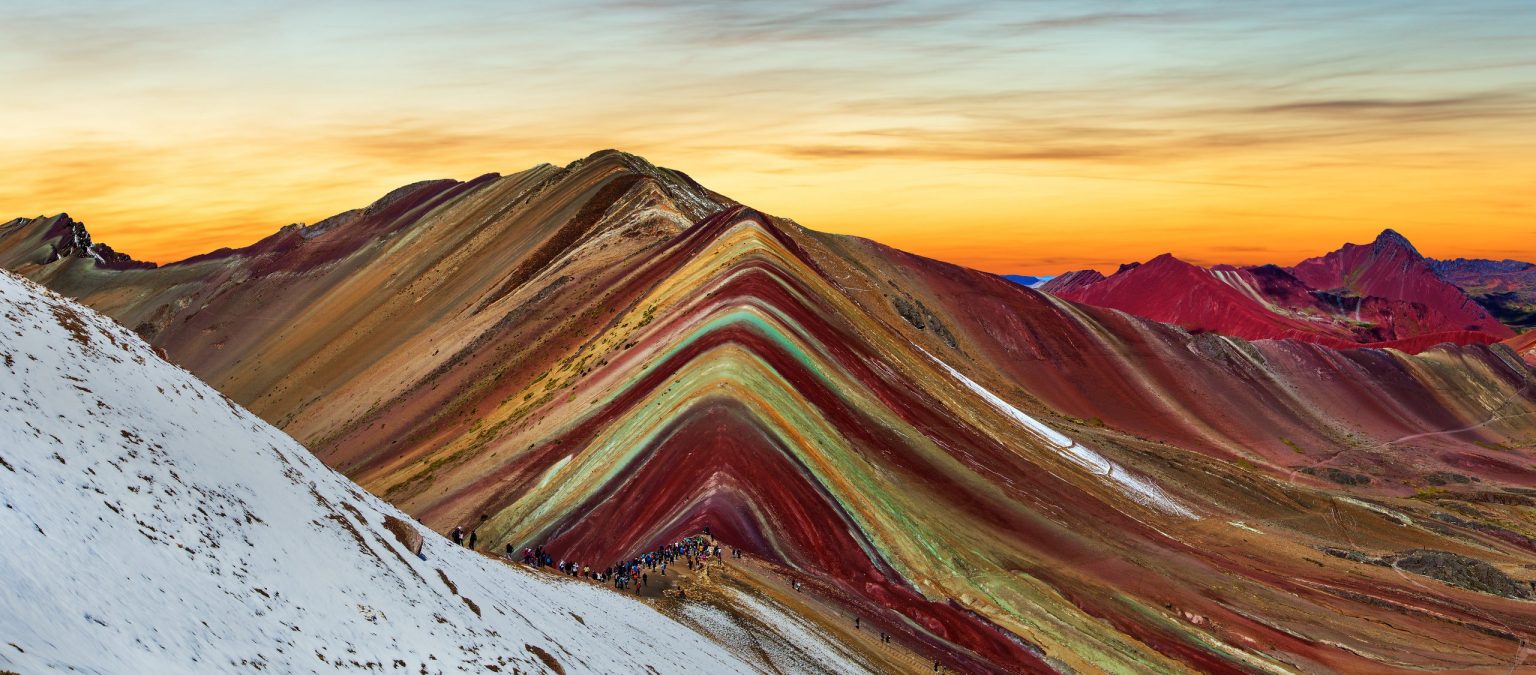 Rainbow Mountain (Vinicunca) at sunset