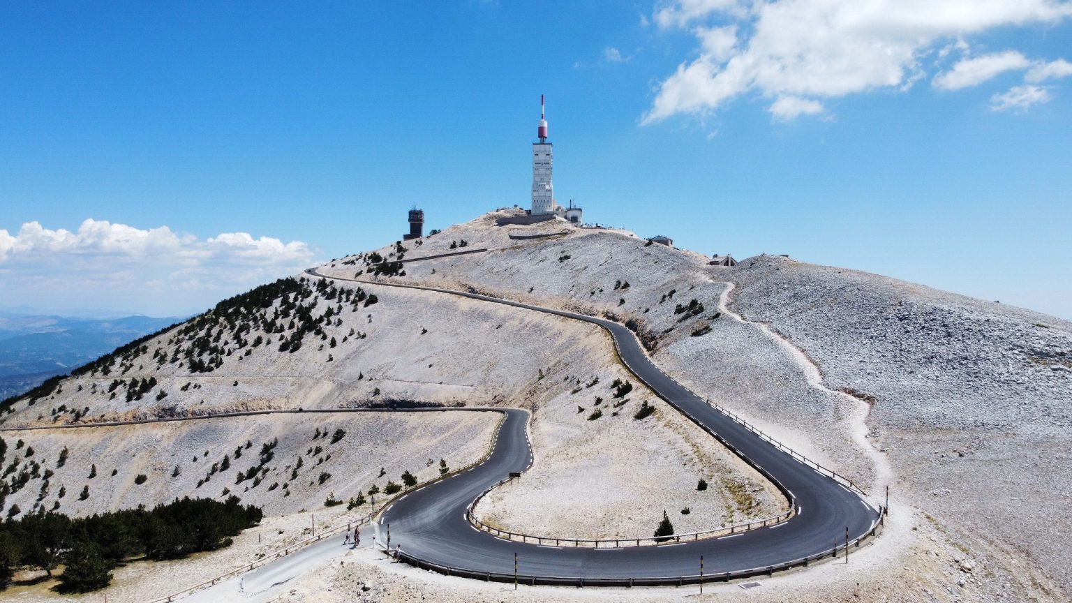 Hairpin on the D974 near the summit of Mont Ventoux, Provence