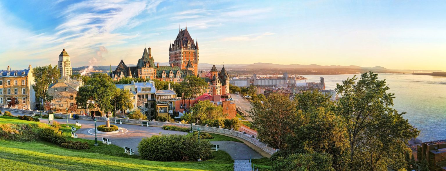 The Château Frontenac in Old Quebec at sunrise