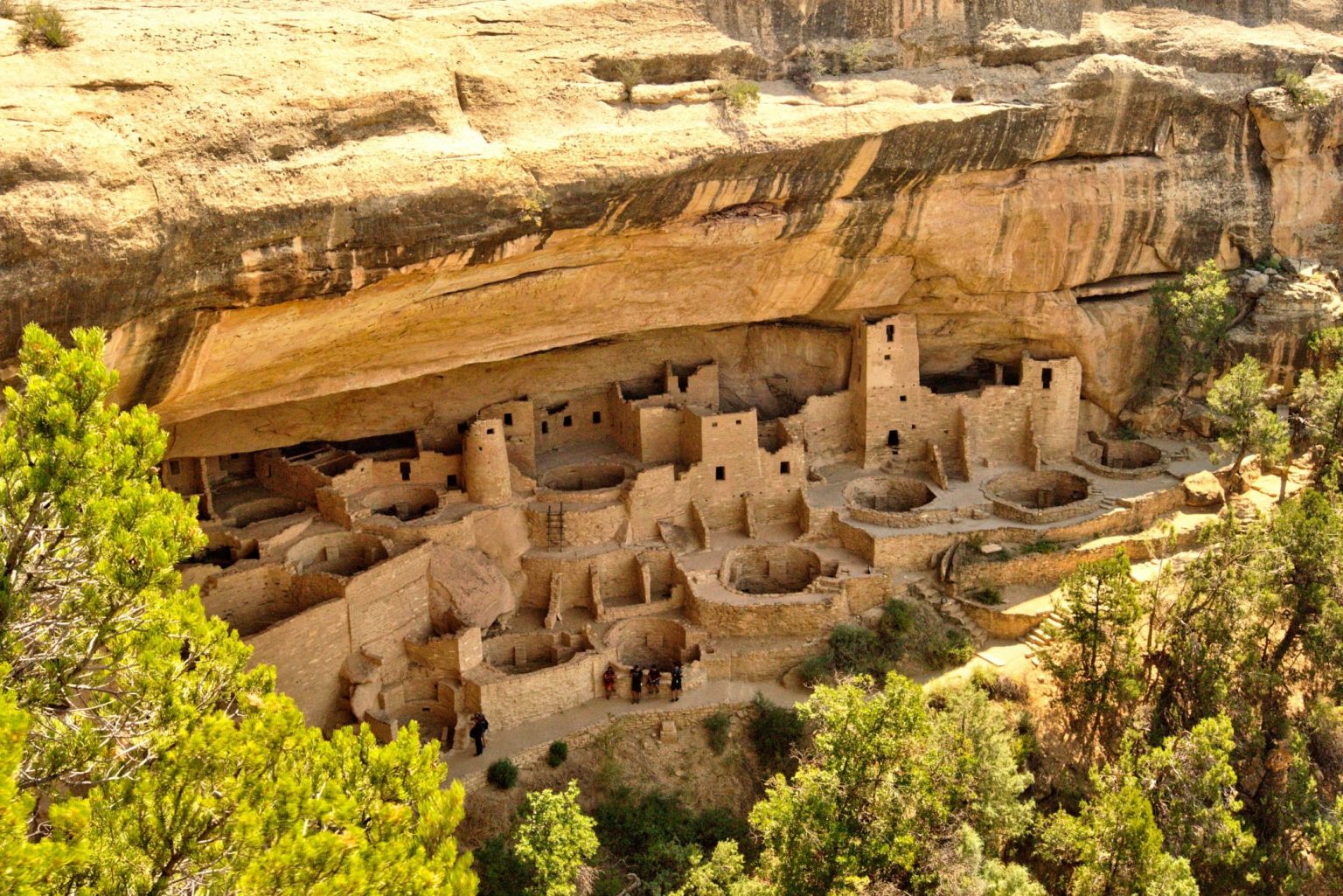 Cliff Palace ancestral Puebloan dwellings at Mesa Verde National Park, Colorado