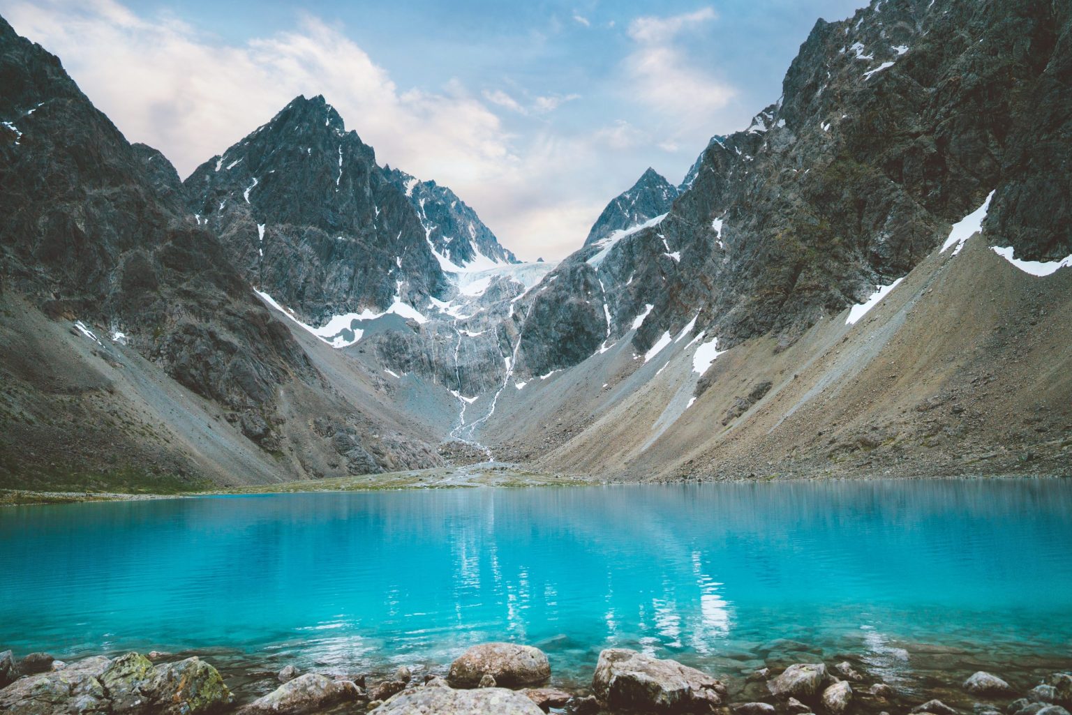Blåvatnet lake in the Lyngen Alps