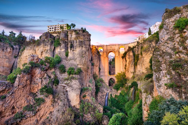 Puente Nuevo bridge spanning the gorge at Ronda, Andalusia