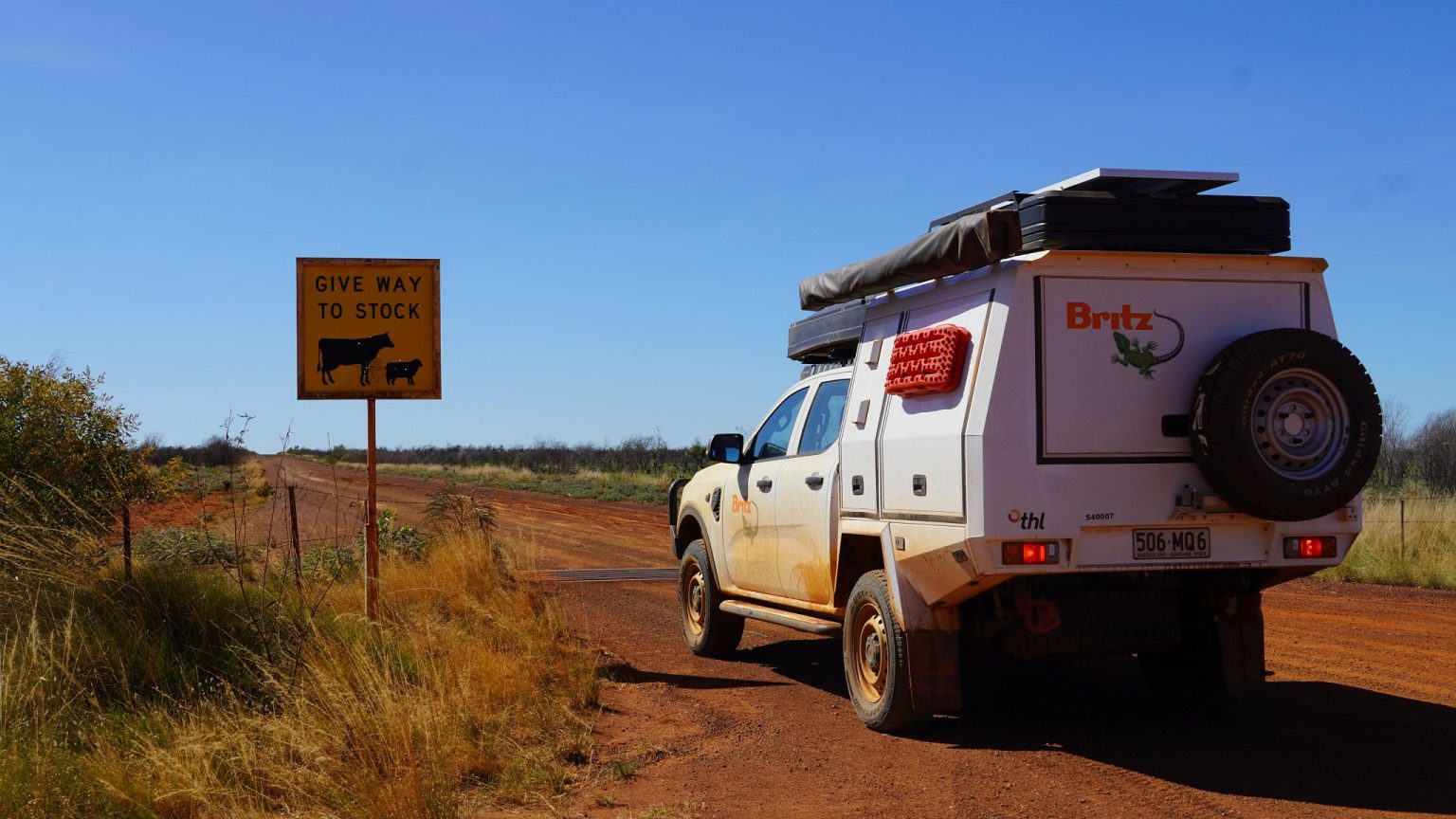 A Britz Warrior 4WD at Wolfe Creek Crater, Western Australia