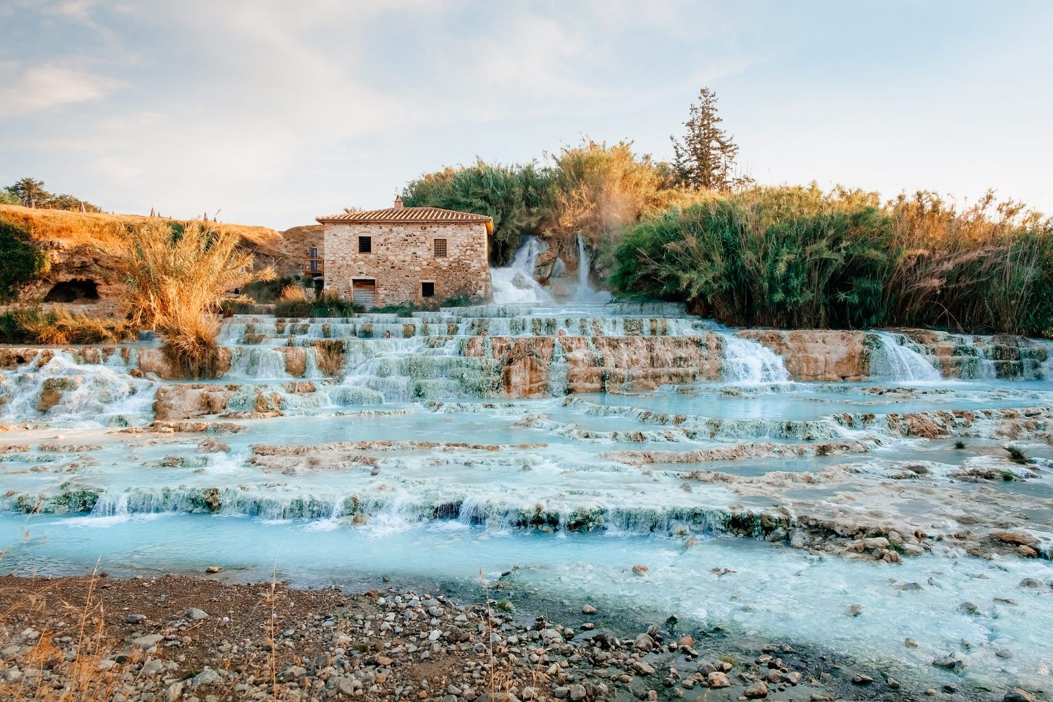 The thermal falls at Saturnia, Tuscany